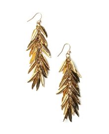 Shimmer Feather Earrings  at Jennifer Tuton